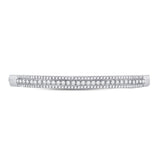 14kt White Gold Womens Round Diamond 3-Row Bangle Bracelet 1-7/8 Cttw