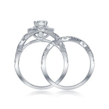 14kt White Gold Womens Round Diamond Bridal Wedding Engagement Ring Band Set 2.00 Cttw (Certified)
