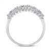 14kt White Gold Womens Round Diamond Classic Anniversary Band Ring 1.00 Cttw