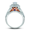 14kt Two-tone Gold Womens Round Diamond Bridal Wedding Engagement Ring Band Set 1-1/2 Cttw (Certified)