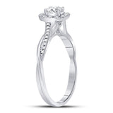 14kt White Gold Womens Oval Diamond Solitaire Bridal Wedding Engagement Ring 1/3 Cttw (Certified)