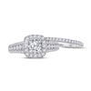 14kt White Gold Womens Round Diamond Bridal Wedding Engagement Ring Band Set 1-1/2 Cttw (Certified)