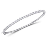14kt Yellow Gold Womens Round Diamond Timeless Bangle Bracelet 2.00 Cttw