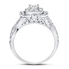 14kt White Gold Womens Princess Diamond Solitaire Bridal Wedding Engagement Ring 1.00 Cttw (Certified)