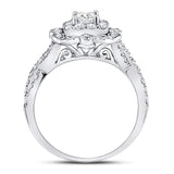 14kt White Gold Womens Princess Diamond Solitaire Bridal Wedding Engagement Ring 1.00 Cttw (Certified)