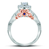 14kt Two-tone Gold Womens Round Diamond Bridal Wedding Engagement Ring Band Set 1.00 Cttw (Certified)