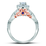 14kt Two-tone Gold Womens Round Diamond Bridal Wedding Engagement Ring Band Set 1.00 Cttw (Certified)