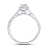 14kt White Gold Womens Oval Diamond Solitaire Bridal Wedding Engagement Ring 1/3 Cttw (Certified)