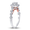 14kt Two-tone Gold Womens Round Diamond Solitaire Bridal Wedding Engagement Ring 3/4 Cttw (Certified)