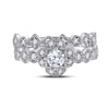 14kt Two-tone Gold Womens Round Diamond Bridal Wedding Engagement Ring Band Set 3/4 Cttw (Certified)