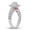 14kt Two-tone Gold Womens Round Diamond Bridal Wedding Engagement Ring Band Set 1.00 Cttw (Certified)
