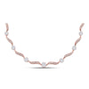 14kt White Gold Womens Round Diamond Cocktail Cluster Necklace 2-1/2 Cttw