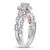 14kt Two-tone Gold Womens Round Diamond Bridal Wedding Engagement Ring Band Set 3/4 Cttw (Certified)