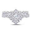 14kt Two-tone Gold Womens Round Diamond Bridal Wedding Engagement Ring Band Set 3/4 Cttw (Certified)