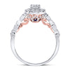 14kt Two-tone Gold Womens Round Diamond Solitaire Bridal Wedding Engagement Ring 3/4 Cttw (Certified)