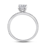 14kt White Gold Womens Round Diamond Solitaire Bridal Wedding Engagement Ring 1.00 Cttw (Certified)