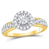 14kt Yellow Gold Womens Round Diamond Solitaire Bridal Wedding Engagement Ring 3/4 Cttw (Certified)