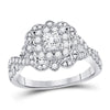 14kt White Gold Womens Princess Diamond Solitaire Bridal Wedding Engagement Ring 1.00 Cttw (Certified)