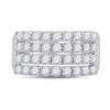 14kt White Gold Womens Round Diamond Anniversary Band Ring 2.00 Cttw