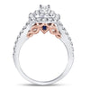 14kt Two-tone Gold Womens Round Diamond Bridal Wedding Engagement Ring Band Set 1.00 Cttw (Certified)