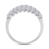 14kt White Gold Womens Round Diamond Anniversary Band Ring 2.00 Cttw