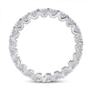14kt White Gold Womens Round Diamond Timeless Eternity Ring 2.00 Cttw