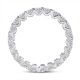 14kt White Gold Womens Round Diamond Timeless Eternity Ring 2.00 Cttw