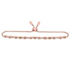 14kt Rose Gold Womens Round Brown Diamond Vintage Bolo Bracelet 3/8 Cttw