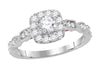14kt Two-tone Gold Womens Round Diamond Solitaire Bridal Wedding Engagement Ring 3/4 Cttw (Certified)