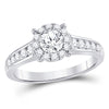 14kt White Gold Womens Round Diamond Solitaire Bridal Wedding Engagement Ring 1.00 Cttw (Certified)