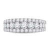 14kt White Gold Womens Round Diamond Anniversary Band Ring 2.00 Cttw
