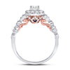 14kt Two-tone Gold Womens Round Diamond Solitaire Bridal Wedding Engagement Ring 3/4 Cttw (Certified)