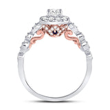14kt Two-tone Gold Womens Round Diamond Solitaire Bridal Wedding Engagement Ring 3/4 Cttw (Certified)
