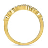 14kt Yellow Gold Womens Round Diamond 3-stone Band Ring 3/8 Cttw