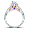 14kt Two-tone Gold Womens Round Diamond Bridal Wedding Engagement Ring Band Set 1.00 Cttw (Certified)