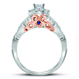 14kt Two-tone Gold Womens Round Diamond Bridal Wedding Engagement Ring Band Set 1.00 Cttw (Certified)