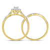 14kt Yellow Gold Womens Round Diamond Bridal Wedding Engagement Ring Band Set 1/2 Cttw (Certified)