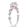 14kt Two-tone Gold Womens Round Diamond Solitaire Bridal Wedding Engagement Ring 3/4 Cttw (Certified)