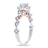 14kt Two-tone Gold Womens Round Diamond Solitaire Bridal Wedding Engagement Ring 3/4 Cttw (Certified)