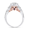 14kt White Gold Womens Round Diamond Bridal Wedding Engagement Ring Band Set 1-1/2 Cttw (Certified)