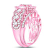 14kt Rose Gold Womens Round Diamond Bridal Wedding Engagement Ring Band Set 2.00 Cttw