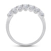 14kt White Gold Womens Round Diamond Anniversary Band Ring 2.00 Cttw