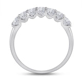 14kt White Gold Womens Round Diamond Anniversary Band Ring 2.00 Cttw