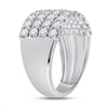 14kt White Gold Womens Round Diamond Anniversary Band Ring 2.00 Cttw