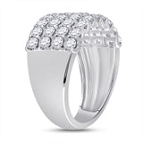 14kt White Gold Womens Round Diamond Anniversary Band Ring 2.00 Cttw