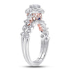 14kt Two-tone Gold Womens Round Diamond Bridal Wedding Engagement Ring Band Set 3/4 Cttw (Certified)