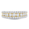 14kt Yellow Gold Womens Round Diamond Anniversary Band Ring 1.00 Cttw