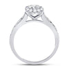 14kt White Gold Womens Round Diamond Solitaire Bridal Wedding Engagement Ring 1.00 Cttw (Certified)