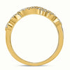 14kt Yellow Gold Womens Round Diamond 3-stone Band Ring 3/8 Cttw