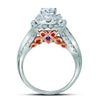 14kt Two-tone Gold Womens Round Diamond Bridal Wedding Engagement Ring Band Set 2.00 Cttw (Certified)